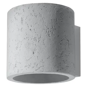 Orbis Concrete Grey 1 Light Classic Wall Light