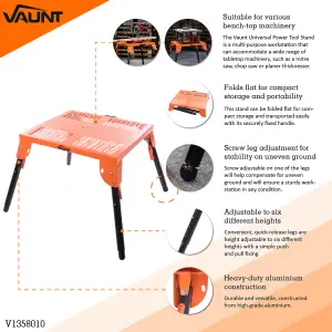 Vaunt Universal Power Tool Mitre Saw Stand Table Saw Base Multi Use V1358010