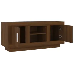 Berkfield TV Cabinet Brown Oak 102x35x45 cm Engineered Wood