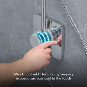 Mira Beacon Chrome effect Rear fed Shower