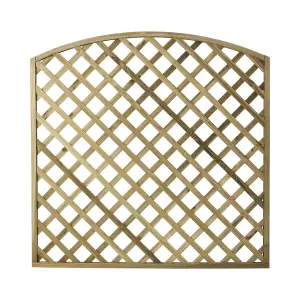 Arched Pine Trellis panel (W)180cm x (H)180cm