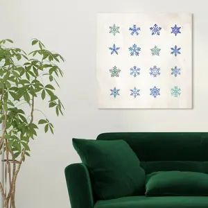 Snowflakes - Wrapped Canvas Print 76.2 cm H x 76.2 cm W x 3.8 cm D