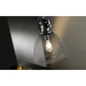 Luminosa Grammy Dome Pendant Ceiling Light, Black