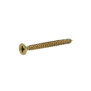 TurboDrive PZ Yellow-passivated Steel Screw (Dia)5mm (L)60mm, Pack of 100