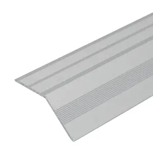 A39 37mm Anodised Aluminium Door Threshold Ramp Profile - Silver, 0.9m