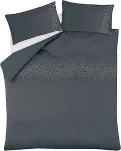 Smart Living Luxury Hotel Quality Diamonte Embellished Duvet Cover with Pillowcases