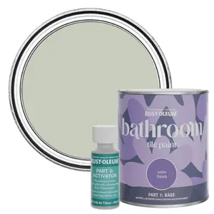 Rust-Oleum Aloe Satin Bathroom Tile Paint 750ml