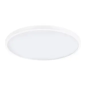 Wall / Ceiling Light White 600mm Round Surface Mounted 27W LED 3000K