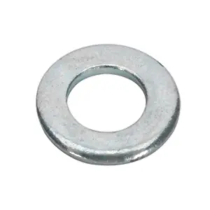 Sealey Flat Washer M4 x 9mm Form A Zinc DIN 125 - Pack of 100 Silver FWA49