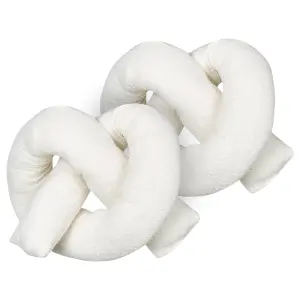 Throw Cushion GLADIOLUS Faux Fur 172 x 14 cm Solid Off-White