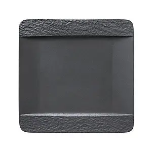 Villeroy & Boch Manufacture Rock Noire Square Flat Plate