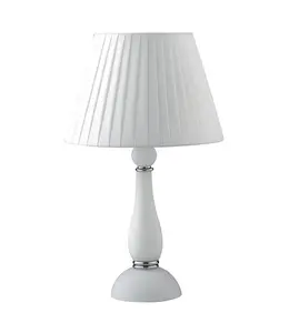 Luminosa ALFIERE Table Lamp with Round Tapered Shade White 32x54cm