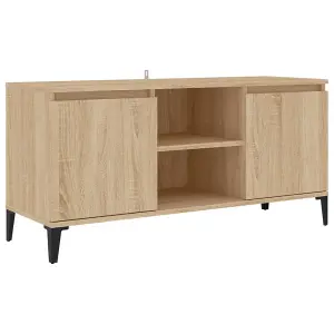 Berkfield TV Cabinet with Metal Legs Sonoma Oak 103.5x35x50 cm