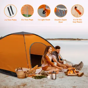 Milestone Camping 4-Person Pop-Up Dome Tent