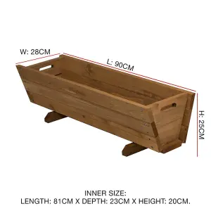 Woodside Wooden Garden Planter - SMALL