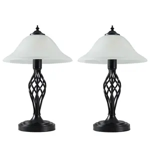 Mancia Metal Table Lamp (Set of 2) Black / No