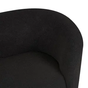 2 Seater Boucle Sofa Black LOEN