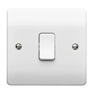 MK 10A 2 way 1 gang Light Switch Gloss White