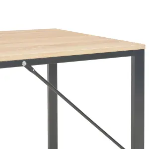 Berkfield Computer Desk Black and Oak 120x60x73 cm