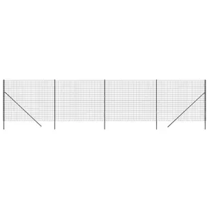 Nelda Anthracite Metal Fence Panels Anthracite / 1.6m W x 10m H / 13