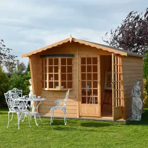 Shire Sandringham 10x6 ft & 1 window Apex Wooden Summer house - Assembly service included