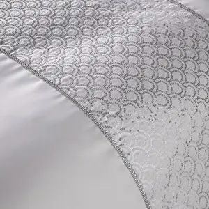 Deco Sequin Duvet Cover Set White / Kingsize Duvet Cover + 2 Standard Pillowcases