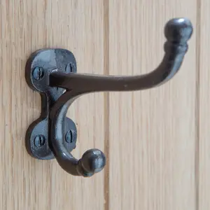 Hammer & Tongs - Flat Top Ball End Hat & Coat Hook - W35mm x H85mm - Raw