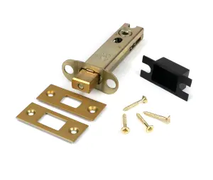 From The Anvil Satin Brass 4" Heavy Duty Tubular Deadbolt