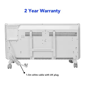 Devola Electric Panel Heater Low Energy Eco Floor / Wall Radiator 2000W White