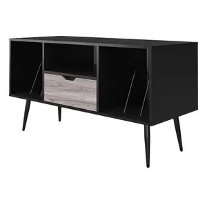 Copley TV-Stand with 1 Drawer Black/Oak