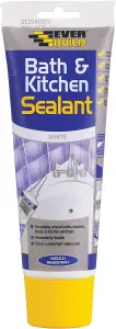 Everbuild Bath and Kitchen Acrylic Sealant, White, 200 ml (Pack of 12)