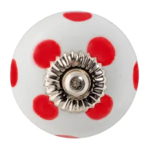 Nicola Spring - Round Ceramic Cabinet Knob - Spot