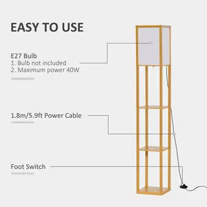 Retweet 160cm Column Floor Lamp Natural