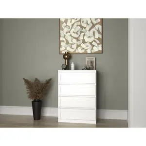 Tonya 4 Drawer 70Cm W Chest Of Drawers Plain White