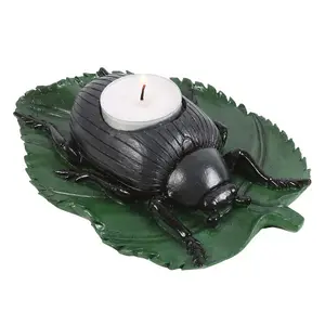 Something Different Beetle Tealight Holder Black/Green (One Size)