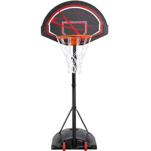 Yaheetech Black Portable Basketball Hoop for Outdoors