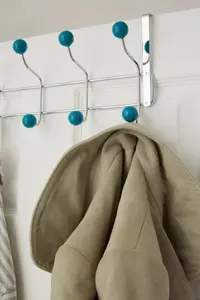 Essentials by Premier Ten Hook Over Door Turquoise Balls Hanger