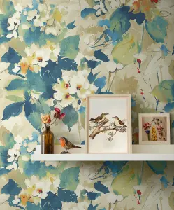 Chambon Floral Watercolor Unpasted Wallpaper