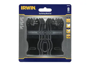 IRWIN 8-Piece Oscillating Blade Set for Cutting Wood, PVC, and More