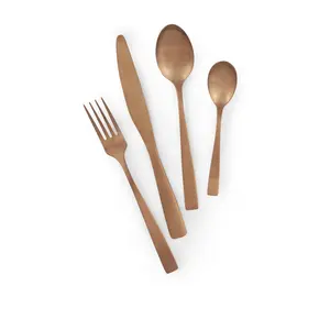 Excelsa Shadow 16 Piece Cutlery Set , Service for 4 (Set of 4) Copper