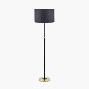 Black and Gold Adjustable Height Floor Lamp