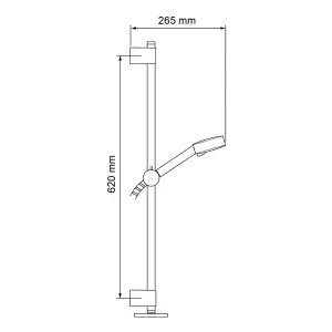 Mira Shower fixing kit (Dia)90mm (L)700mm