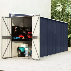 Berkfield Wall-mounted Garden Shed Anthracite 118x382x178 cm Steel