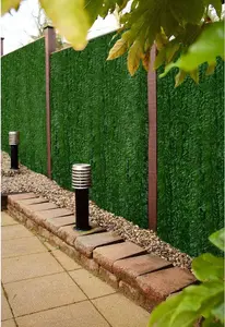 Best Artificial 3m x 1.8m Conifer Leaf Screening Hedging Wall Garden Fence Landscaping