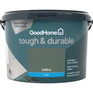 GoodHome Tough & Durable Ballina Matt Emulsion paint, 2.5L