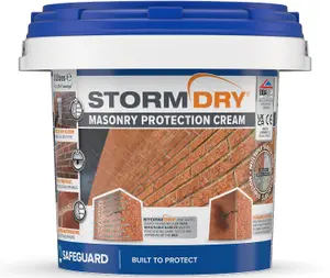 Stormdry Masonry Waterproofing Cream (3L) 25-Year BBA Approved Exterior Brick, Stone, Concrete, Stone, Mortar, Sandstone Sealer