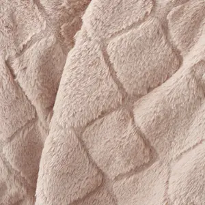 Catherine Lansfield Living Cosy Diamond 43x43cm Cushion Blush Pink