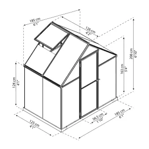 Palram - Canopia Mythos Green 6X4 Greenhouse