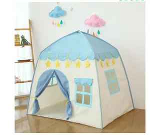 Blue Kids House Design Play Tent