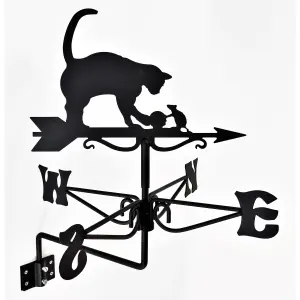 Espira 2904 Cat & Mouse Black Mini Weathervane